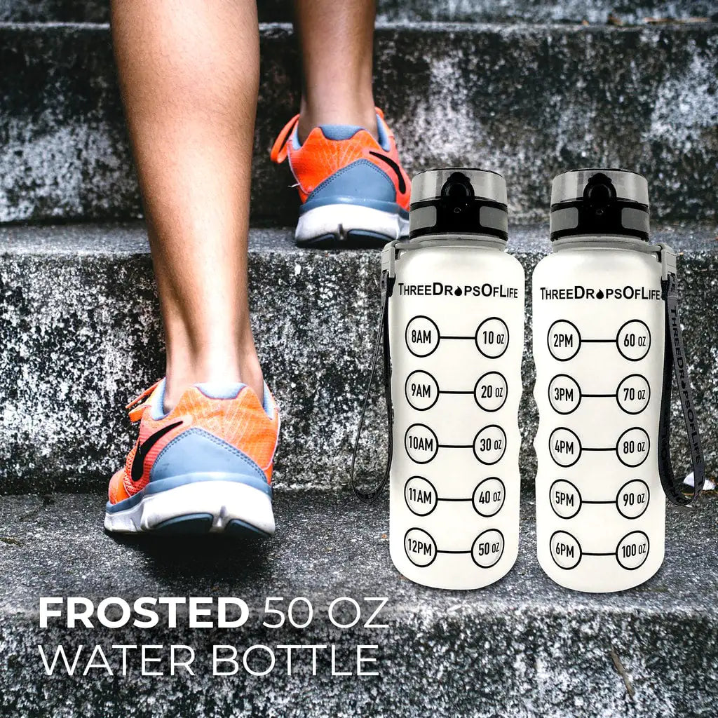 Frosted 50oz Sports Water Bottle