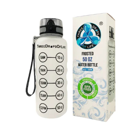 Frosted 50oz Sports Water Bottle