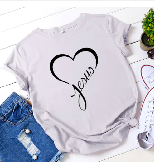 Love Heart Jesus Faith T-Shirt